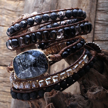 Boho Life Ocean Agate Wrap Bracelet YourSoulPlace.com